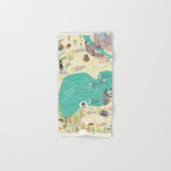 Princess Bride Discovery Map Hand & Bath Towel
