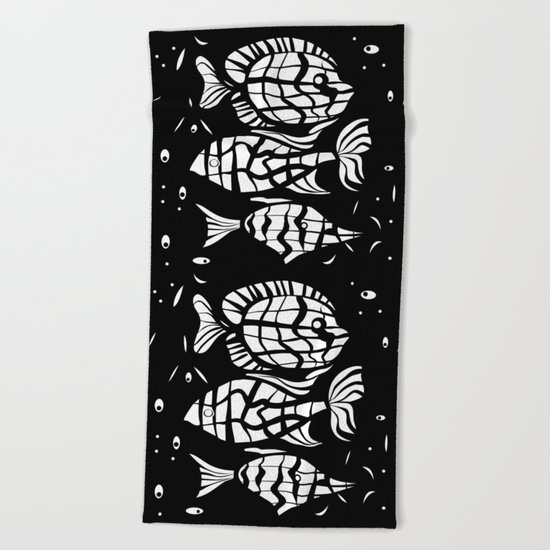 Fish . Zodiac sign Beach Towel