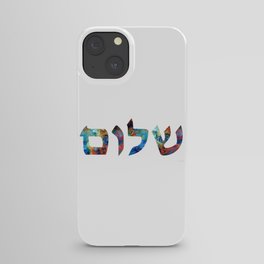 Blue And Red Art - Shalom 29 - Red Jewish Art - Sharon Cummings iPhone Case
