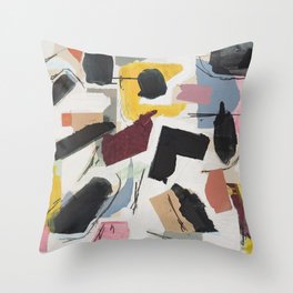 Large Collage With Paint 1 Throw Pillow