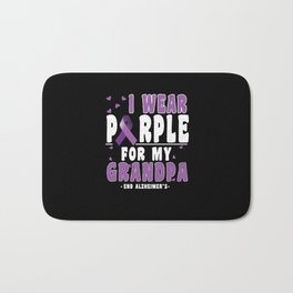 Purple For Grandpa Alzheimer Alzheimer's Awareness Bath Mat