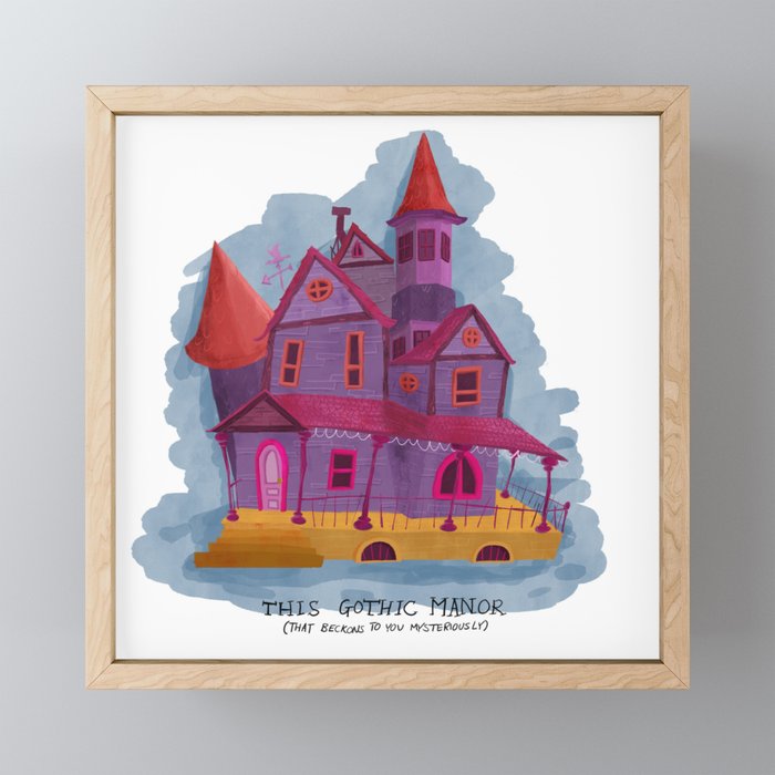This Gothic Manor Framed Mini Art Print