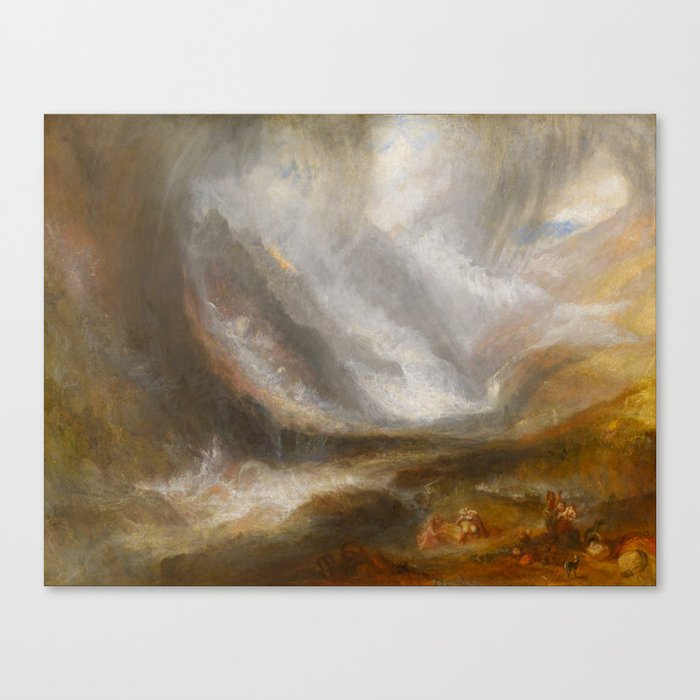 Joseph Mallord William Turner Valley of Aosta - Snowstorm, Avalanche and Thunderstorm Canvas Print
