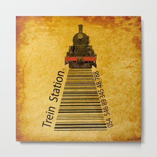 trein in station Metal Print
