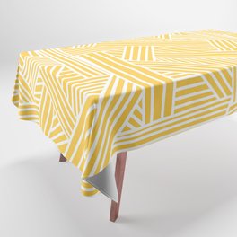 Sketchy Abstract (White & Light Orange Pattern) Tablecloth