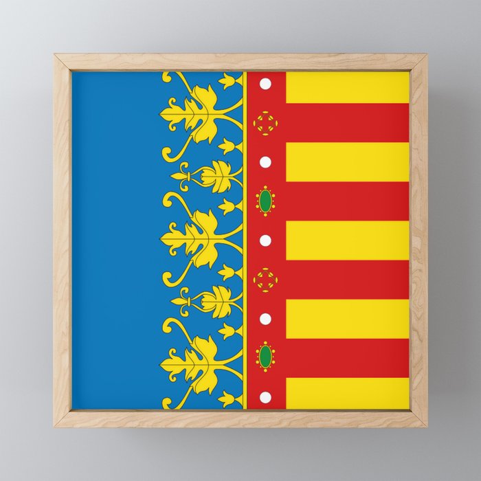 Flag of Valencia Framed Mini Art Print