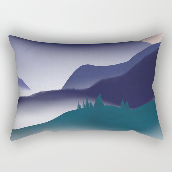 Into the deep purple mountain Rectangular Pillow