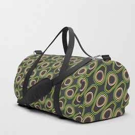 Trendy Avocado Pattern (Black) Duffle Bag
