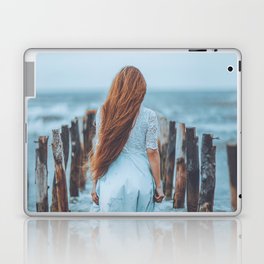 Last days of Virginia Woolf; tides of England's River Ouse female magical realism color portrait photograph / photography Laptop Skin