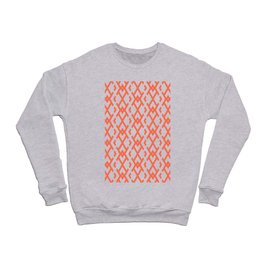 Tangerine and White Diamond Zig Zag Pattern Pairs DE 2022 Trending Color Often Orange DE5132 Crewneck Sweatshirt