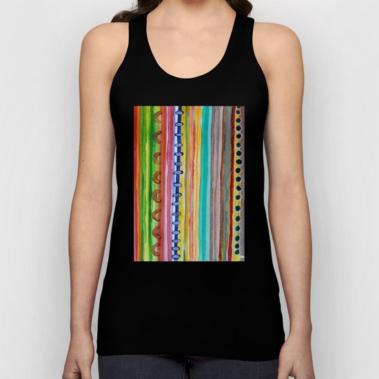 Striped Curtain Unisex Tank Top