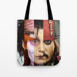 Faces Johnny Depp Tote Bag