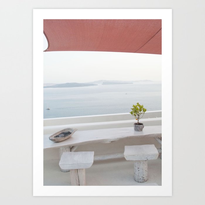 Santorini Zen Dream #8 #minimal #wall #decor #art #society6 Art Print