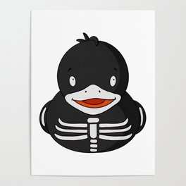 Skeleton Rubber Duck Poster