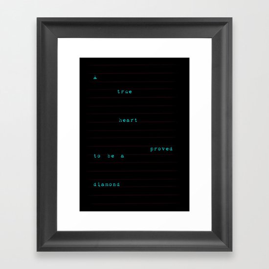 a true heart Framed Art Print