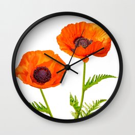 Two beautiful  poppies Wall Clock
