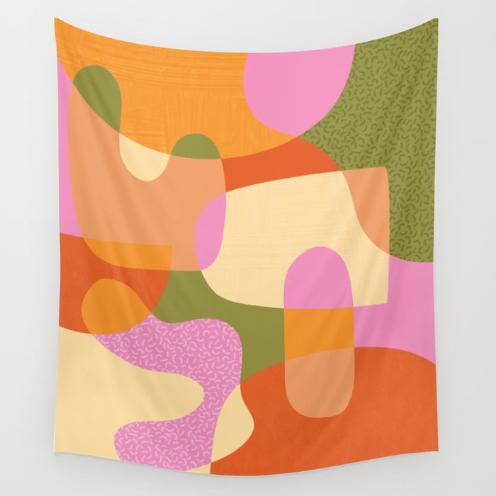 Bright Color Block Shapes Wall Tapestry by Sundry Society Society6