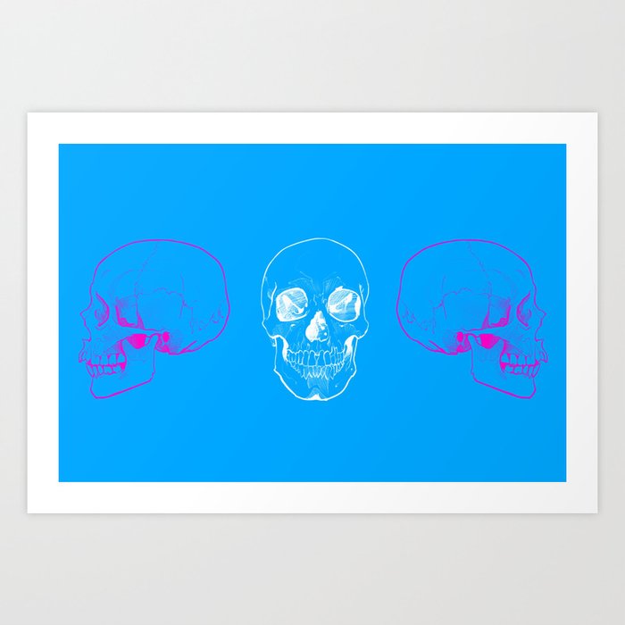 Bright Skulls Art Print