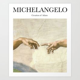 Michelangelo - Creation of Adam Art Print