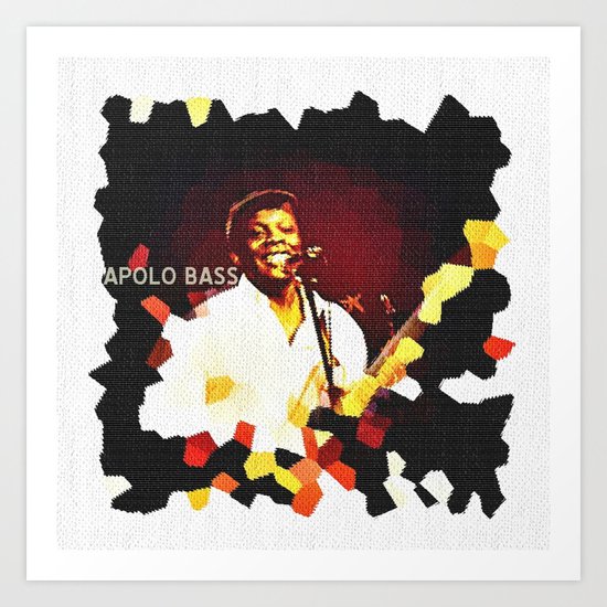 Apolo Bass, bassist and composer Art Print