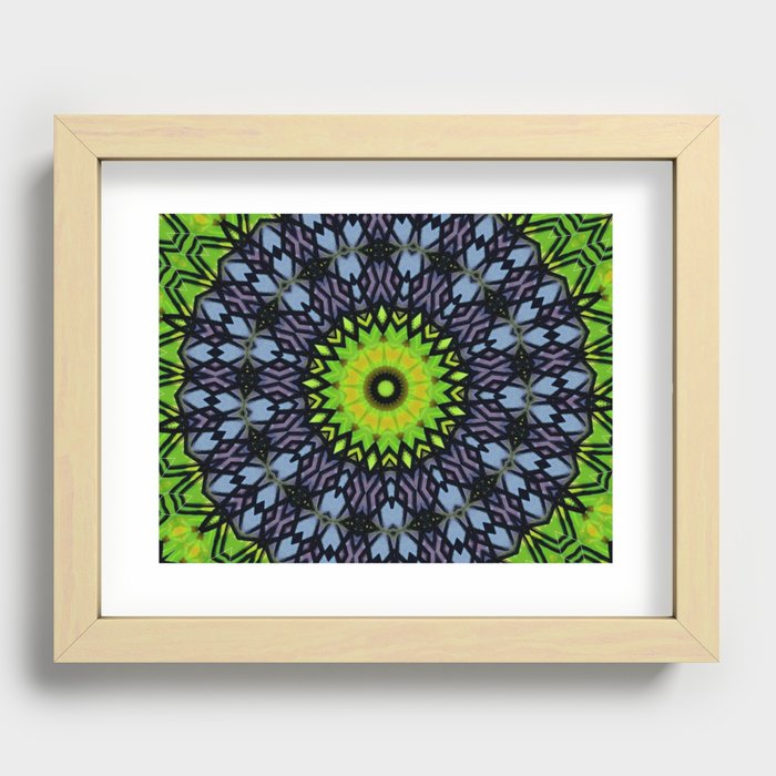 Green Eye Mandala Recessed Framed Print