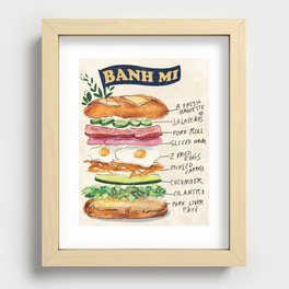 Banh Mi Sandwich Recipe Recessed Framed Print