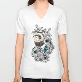 unique and exclusive ferret with suit V Neck T Shirt