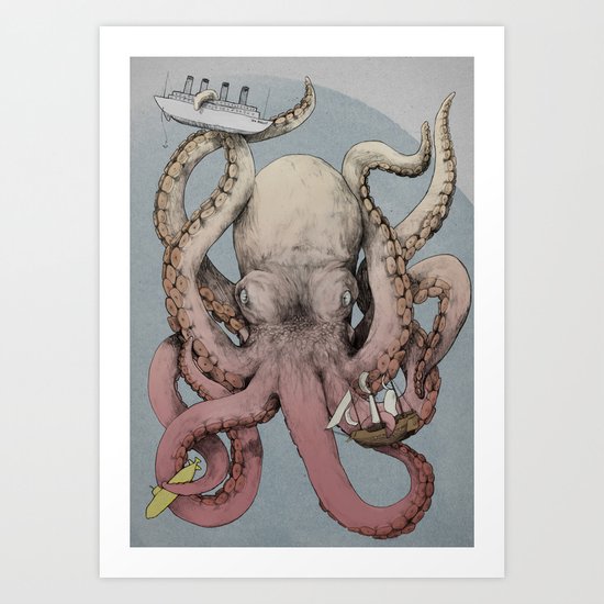 When Cephalopods Attack! Art Print