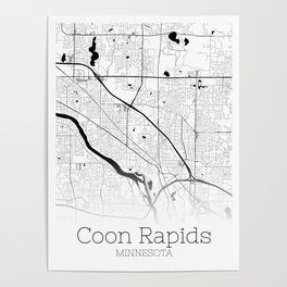 Coon Rapids Minnesota map Poster