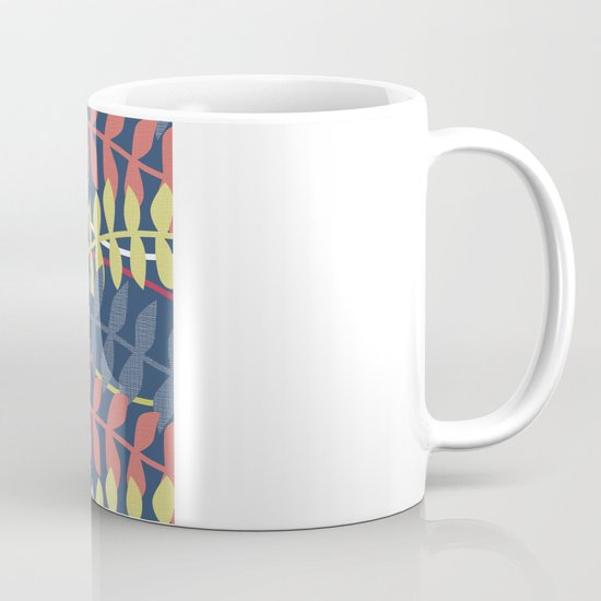 seagrass pattern - blue red yellow Mug