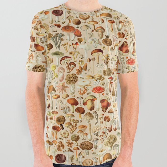 Vintage Mushroom Designs Collection All Over Graphic Tee