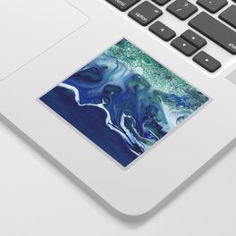 Melting Waves Abstract Sticker