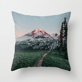 Mt. Baker Sunset Throw Pillow