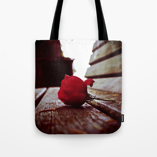 Park bench rose Tote Bag