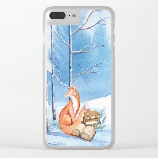 Winter Fox Clear iPhone Case