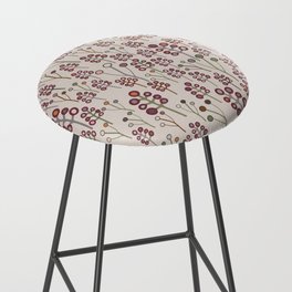 Beautiful abstract winter berry branches pattern Bar Stool