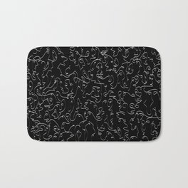 Infinite Faces in Black and White Bath Mat