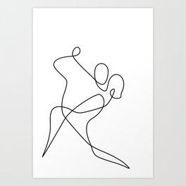 minimal line dance Art Print