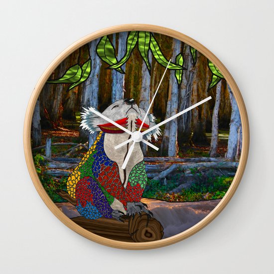 Doodlage 07 - Koala Dreaming Wall Clock