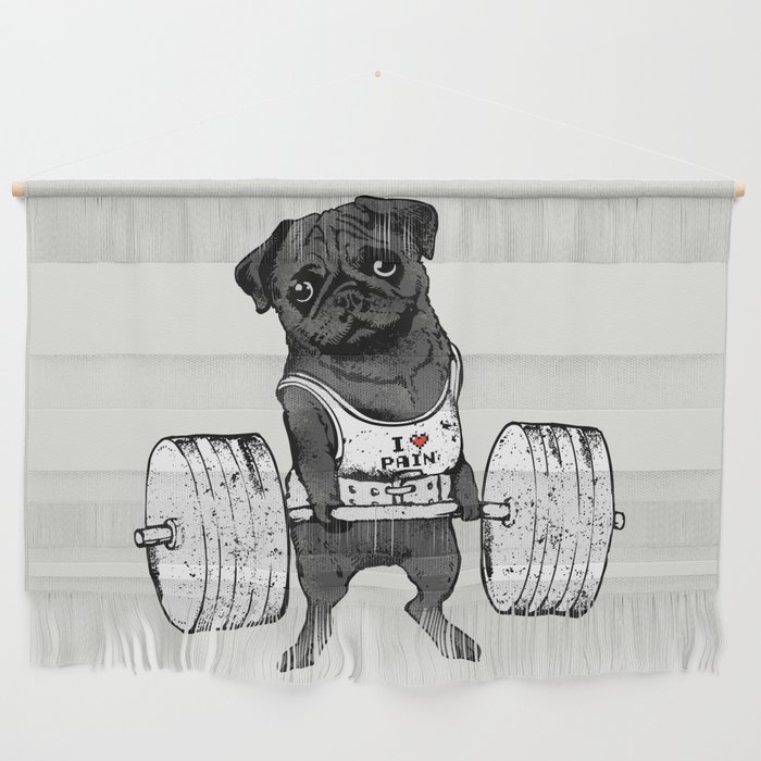 Society6 ケース Pug Workout by Huebucket Today Workout with the pug Art Print by Huebucket | Society6