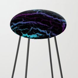 Cracked Space Lava - Cyan/Purple Counter Stool