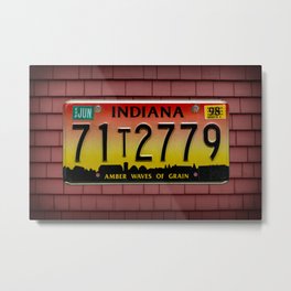Indiana Amber Waves of Grain 90's Tag License Plate Sunset June 98 Automotive Tag Metal Print | Garage, In, Car, Amberwaves, Sunset, Plates, 98, Plate, Tags, Tag 