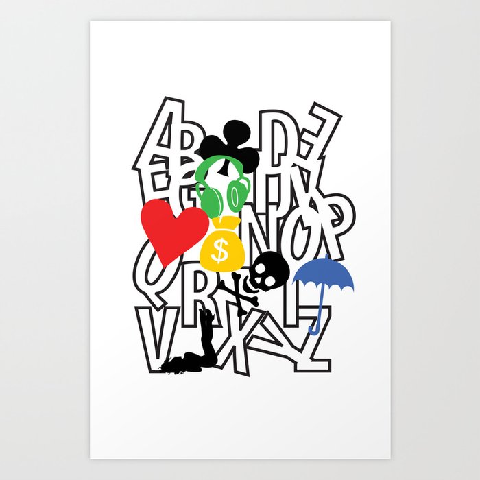 alphabet collection Art Print