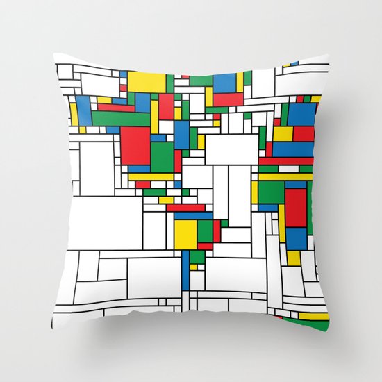 World Map - Modern Throw Pillow
