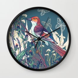 Colorful Birdie Wall Clock