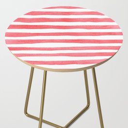 red and white marble pattern Side Table