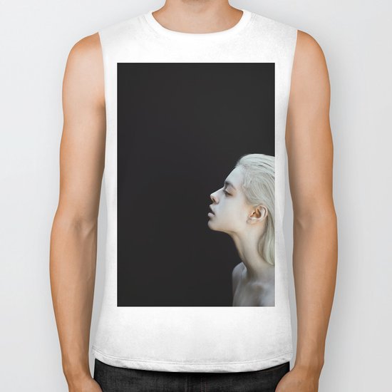 White and black Biker Tank