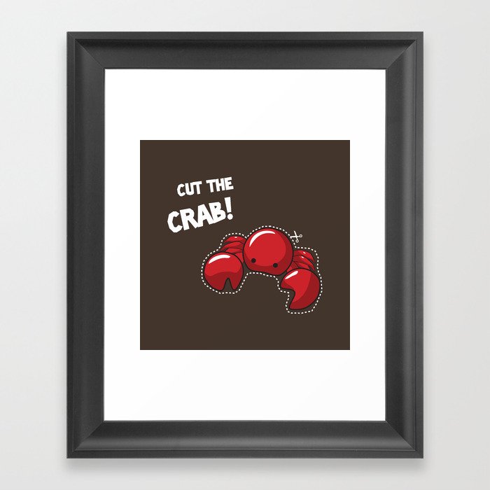Cut the crab! Framed Art Print