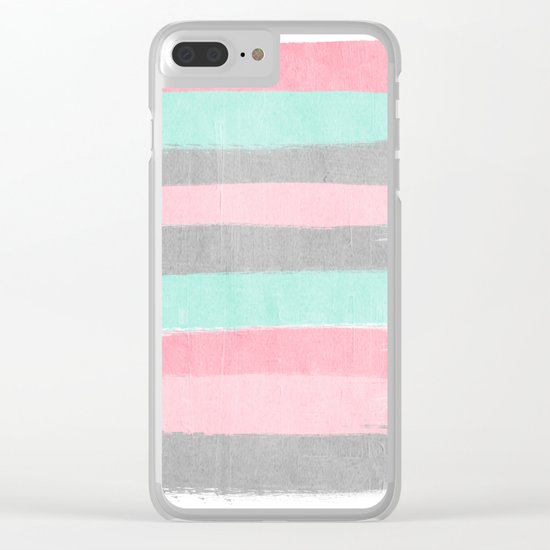 Martine - brushstrokes abstract minimal modern art print dorm college nursery gender neutral Clear iPhone Case