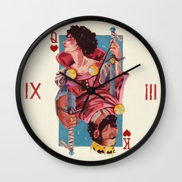 Queen and King of hearts Wall Clock